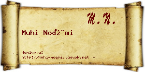 Muhi Noémi névjegykártya