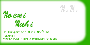 noemi muhi business card